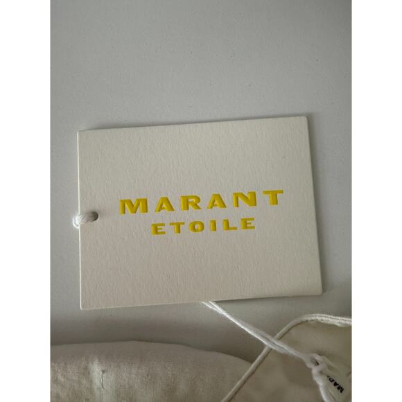 Isabel Marant Etoile Kiara Belted Cotton Poplin Romper Jumpsuit Ecru Sz 4 EU 36 - Picture 12 of 16